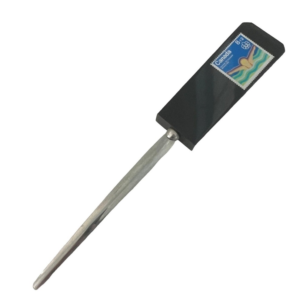 Montreal Olympics 1976 Letter Opener Stamp Canada Souvenir Metal Lucite Handle